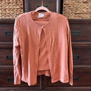 Vintage Composition 2pc cardigan set in size M Silk & Cashmere blend